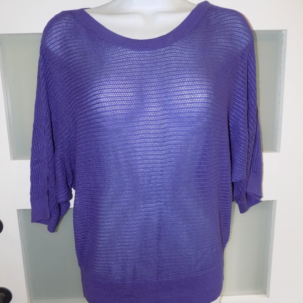 TAKEOUT Purple Weave Sweater Size XL Women's NWOT